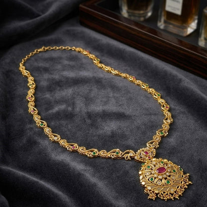 DIVYORO TRADITIONAL GOLD MEDALLION HARAM