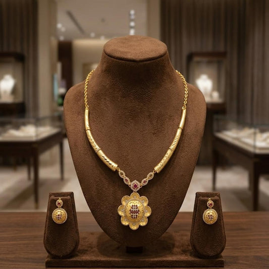DIVYORO FLORAL BLOSSOM PENDANT SET