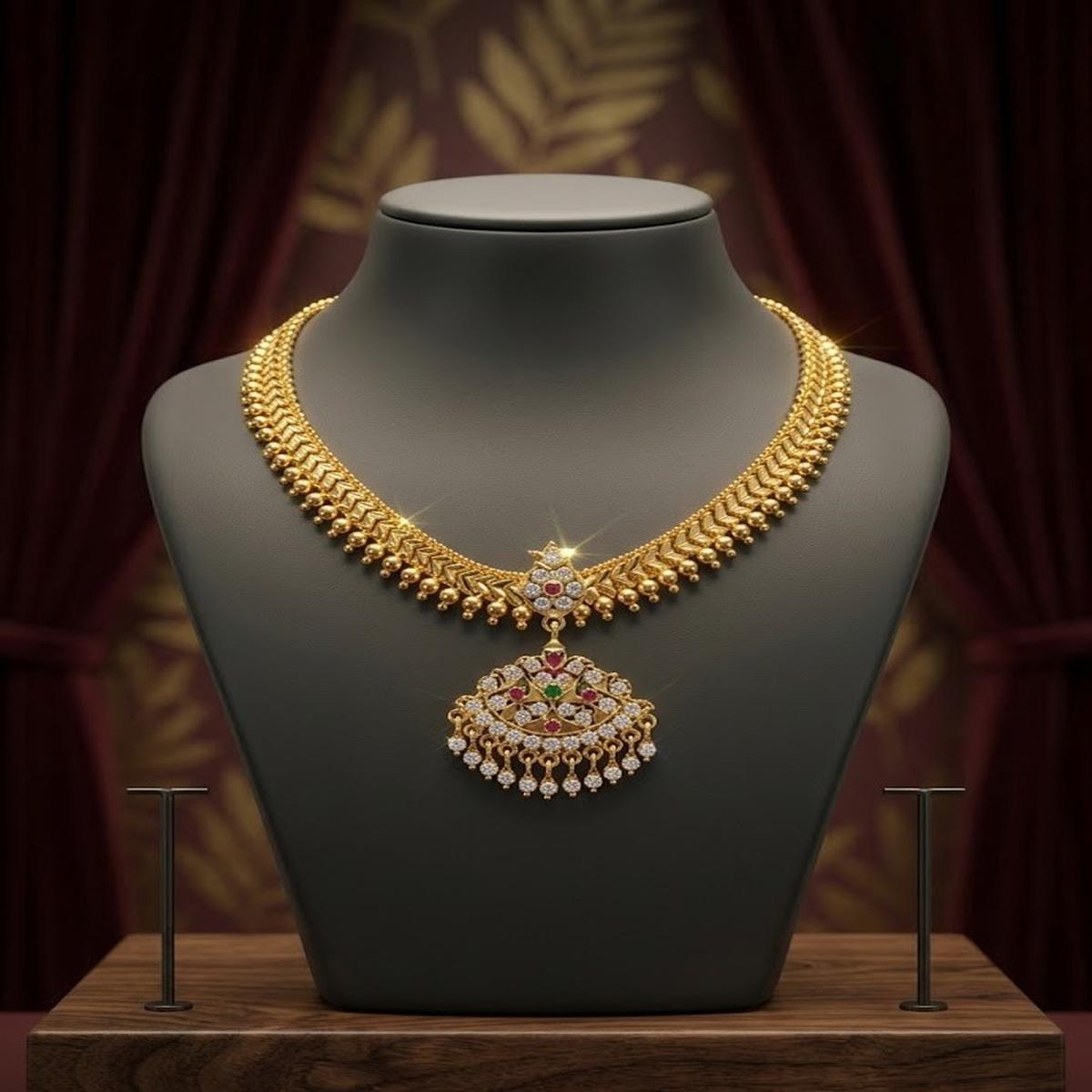 DIVYORO ORNATE LOTUS BLOOM NECKLACE