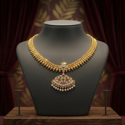DIVYORO ORNATE LOTUS BLOOM NECKLACE