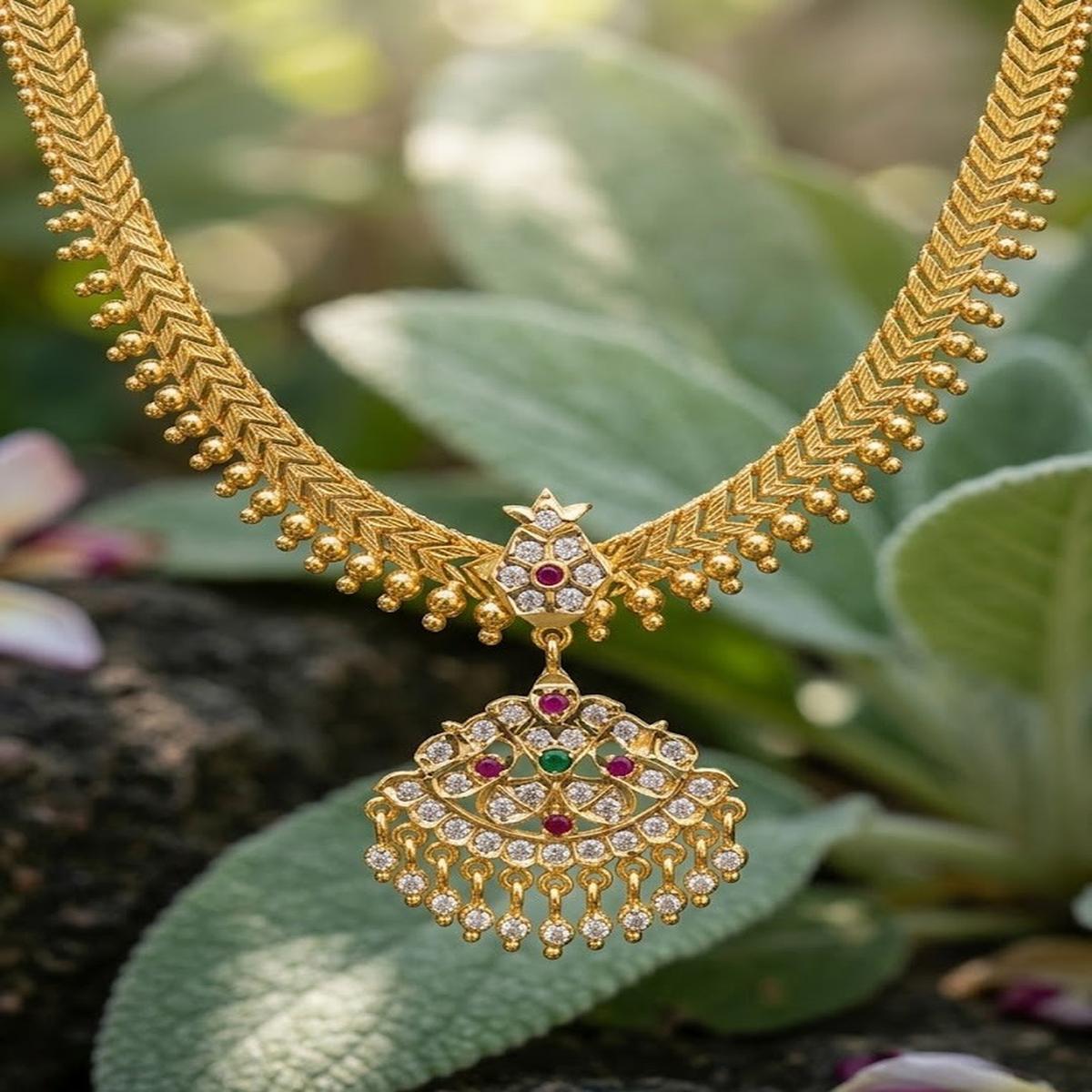 DIVYORO ORNATE LOTUS BLOOM NECKLACE