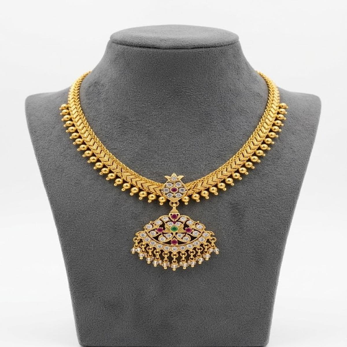 DIVYORO ORNATE LOTUS BLOOM NECKLACE