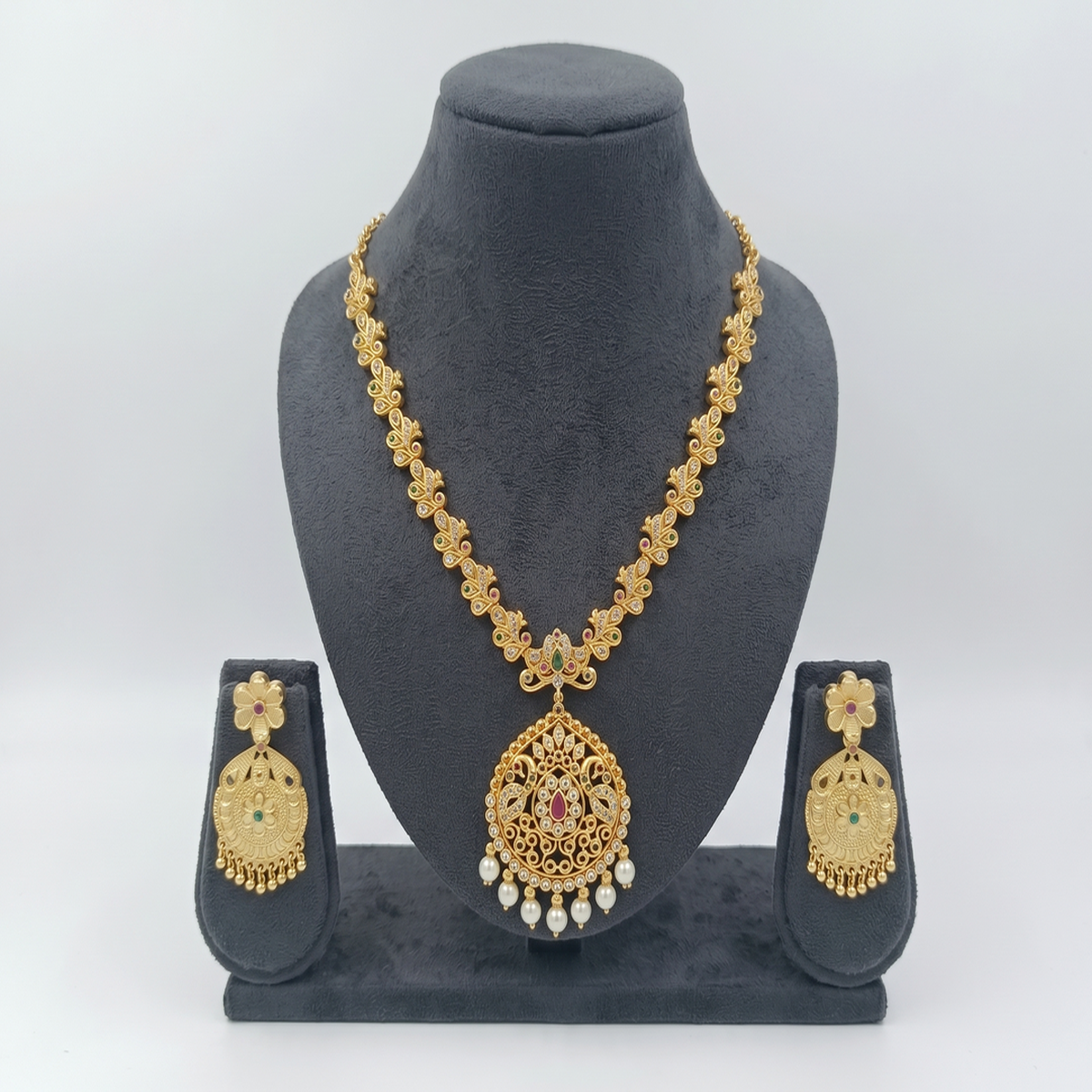 DIVYORO ANTIQUE PEARL DROP HARAM