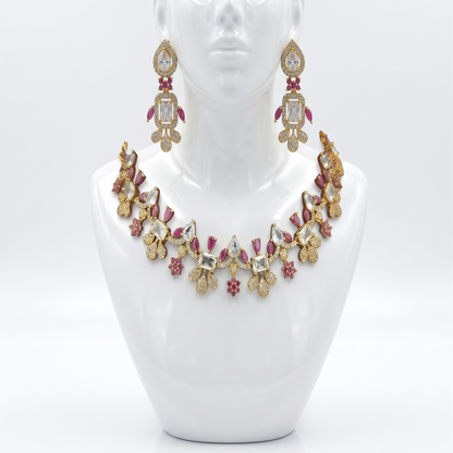 DIVYORO MODERN RUBY STATEMENT CHOKER