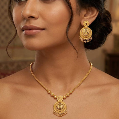 DIVYORO FILIGREE MEDALLION PENDANT SET