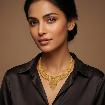 DIVYORO HERITAGE GOLD FILIGREE NECKLACE