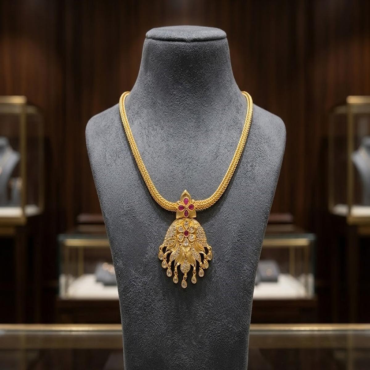DIVYORO INTRICATE GOLD MESH HARAM