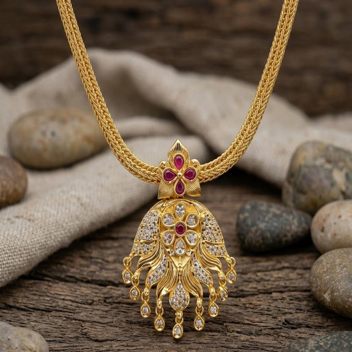 DIVYORO INTRICATE GOLD MESH HARAM