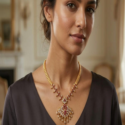 DIVYORO HERITAGE RUBY-STONE NECKLACE