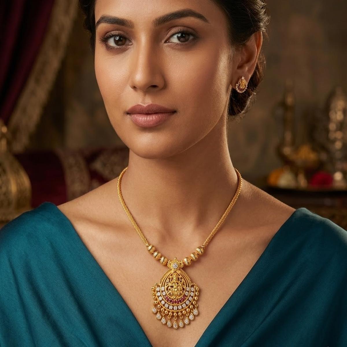 DIVYORO GODDESS LAKSHMI GOLD HARAM