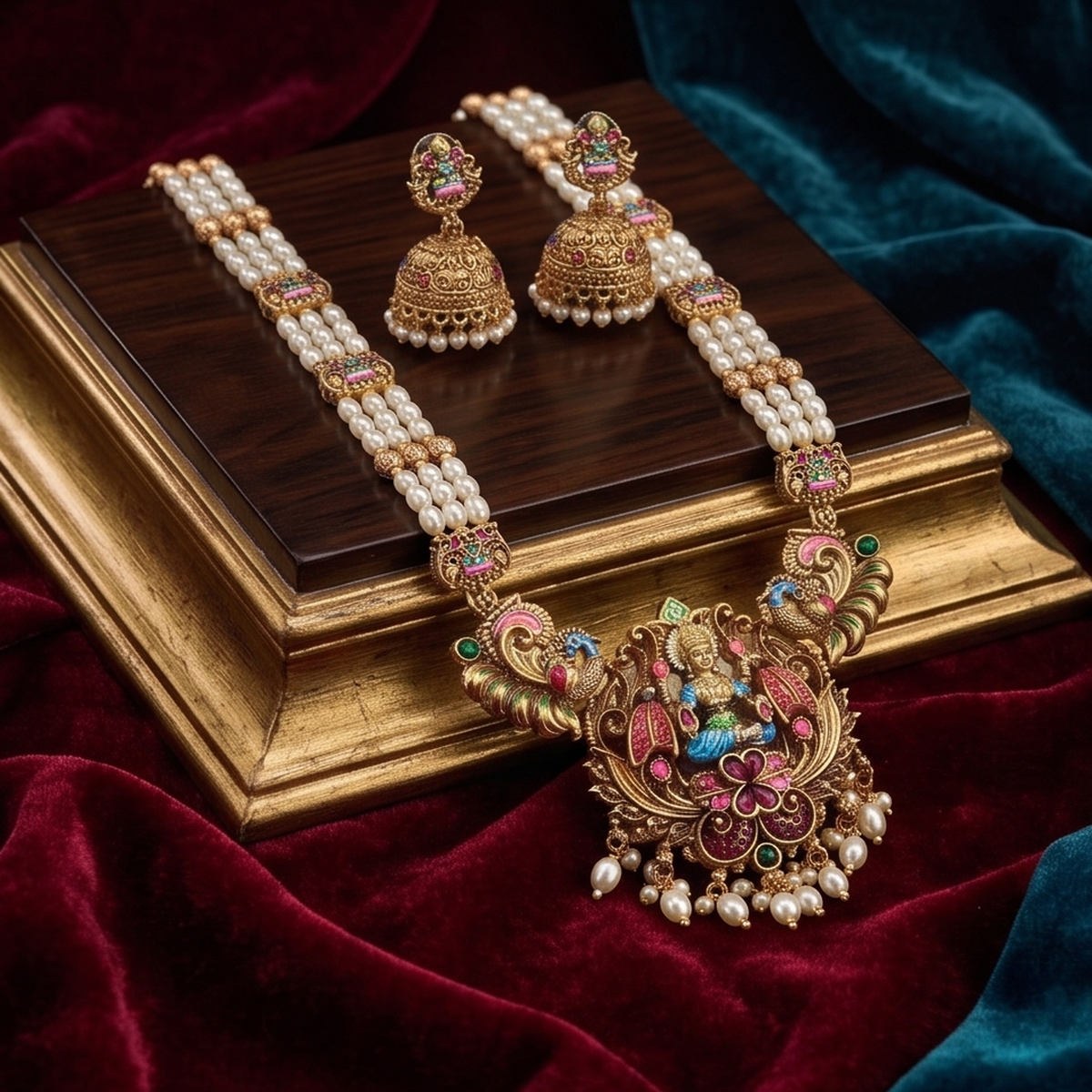 DIVYORO GODDESS LAKSHMI PEARL HAAR