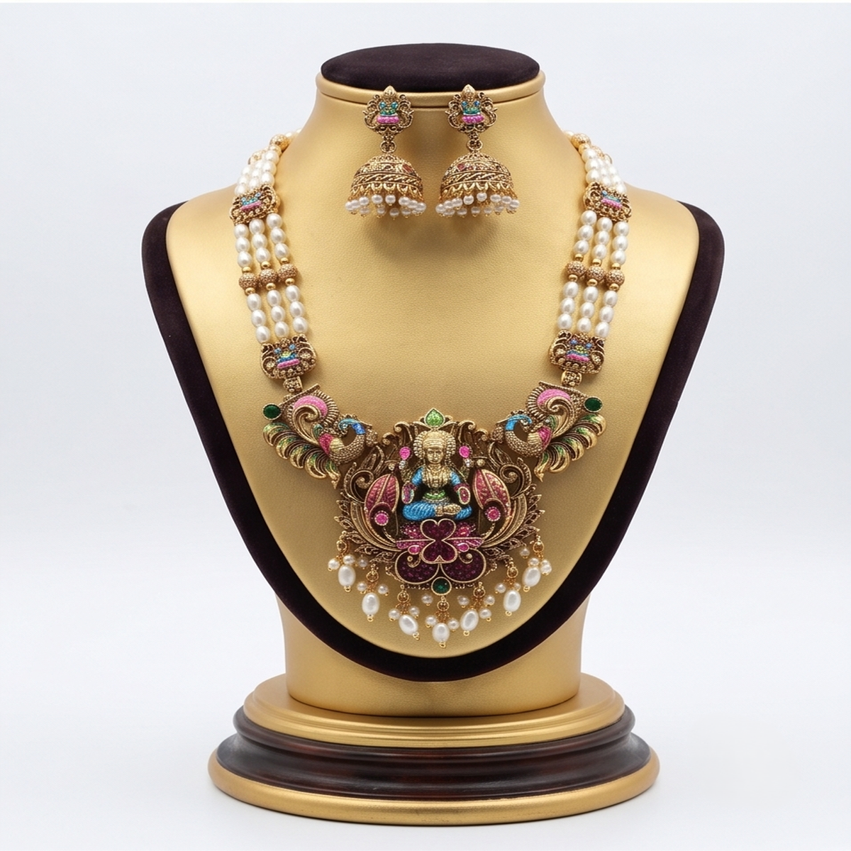 DIVYORO GODDESS LAKSHMI PEARL HAAR