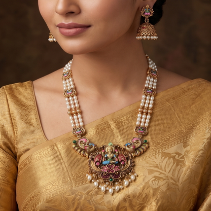 DIVYORO GODDESS LAKSHMI PEARL HAAR