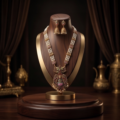 DIVYORO TRADITIONAL LAKSHMI PEARL NECKLACE
