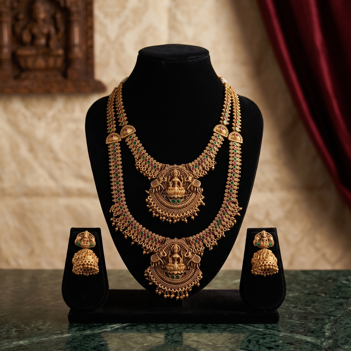 DIVYORO ANTIQUE TWO-TIER BRIDAL SET