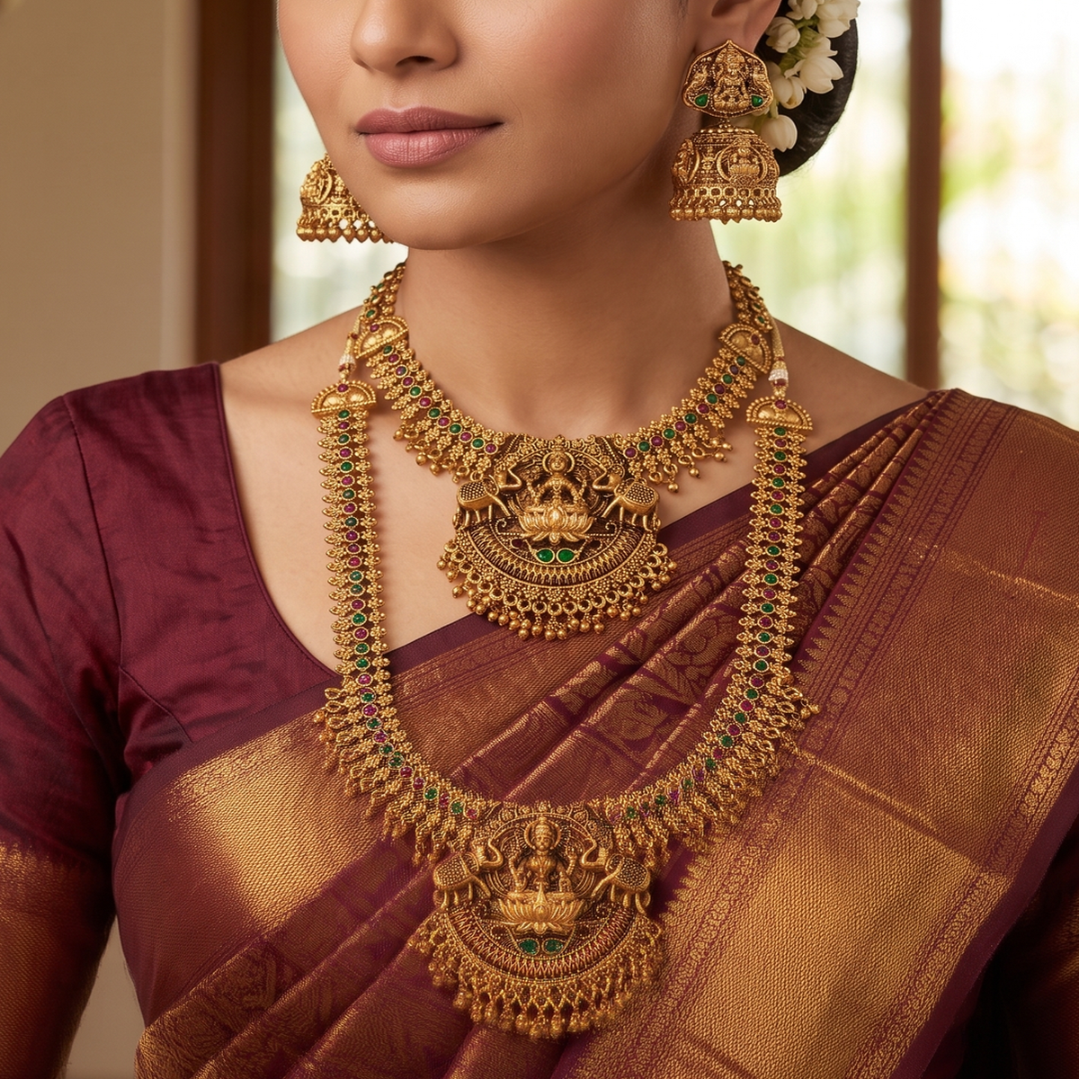 DIVYORO ANTIQUE TWO-TIER BRIDAL SET