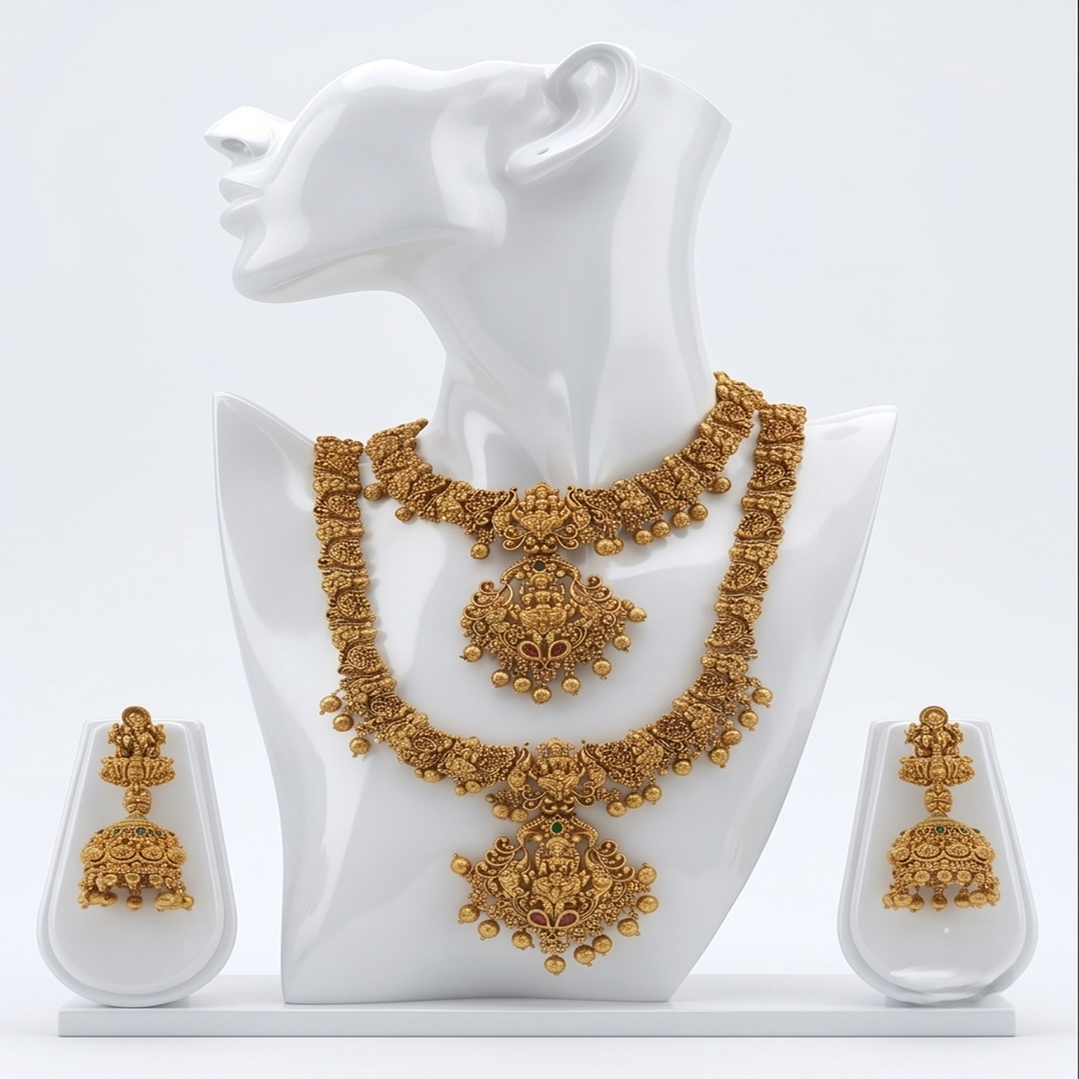 DIVYORO MATTE GOLD BRIDAL HARAM