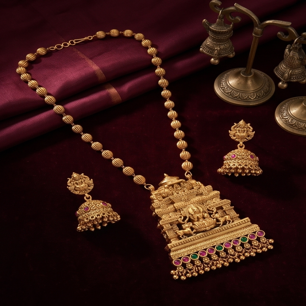 DIVYORO TEMPLE TOWER GOPURAM NECKLACE