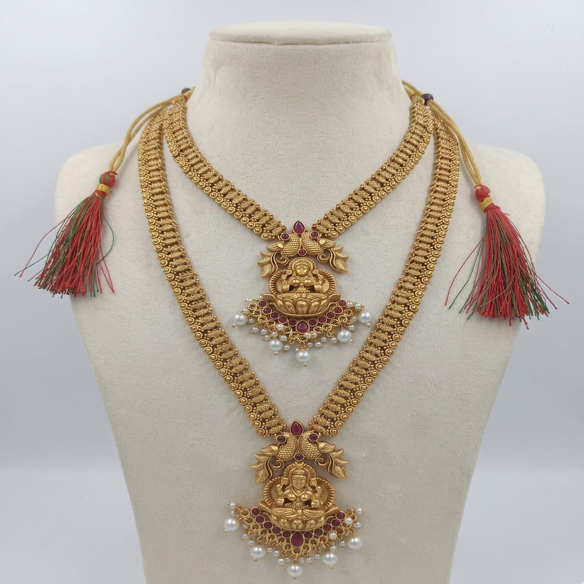 DIVYORO PEACOCK LAKSHMI HARAM SET