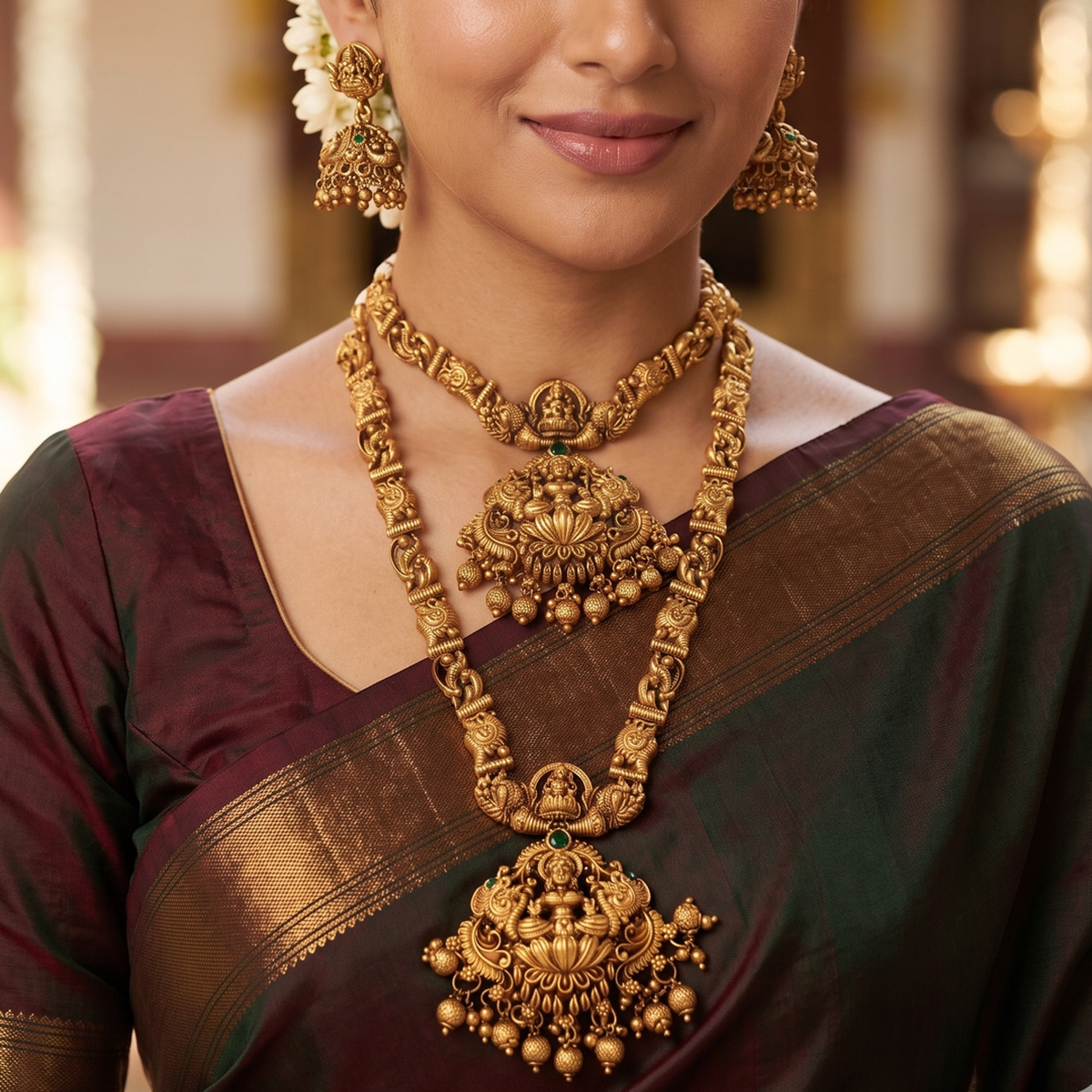 DIVYORO ANTIQUE LAKSHMI COMBO SET