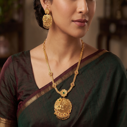 DIVYORO GOLD FILIGREE NECKLACE SET