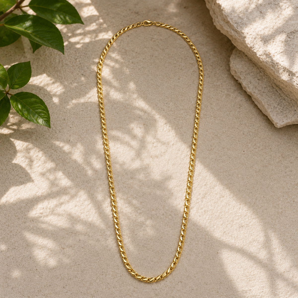 DIVYORO CLASSIC GOLD CURB CHAIN