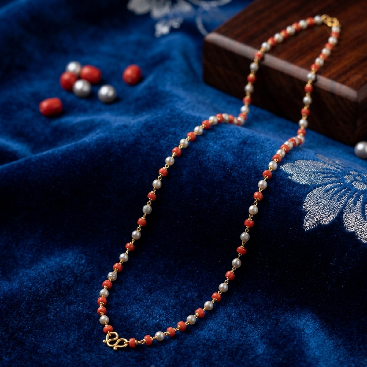 DIVYORO RED CORAL BEADED MALA
