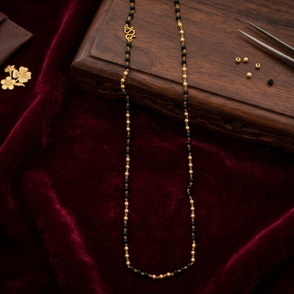 DIVYORO MINIMALIST BLACK BEAD MANGALSUTRA CHAIN