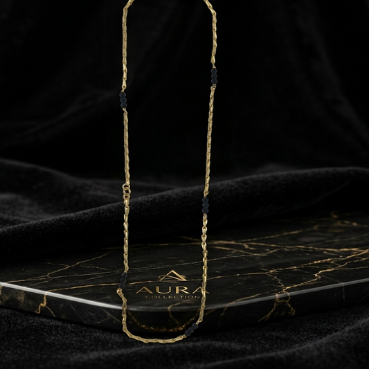 DIVYORO MINIMALIST BLACK BEAD CHAIN