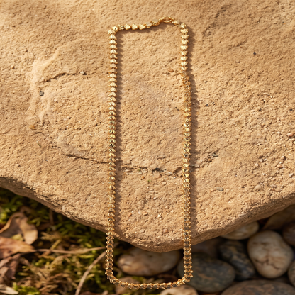 DIVYORO GOLD HEART LINK CHAIN