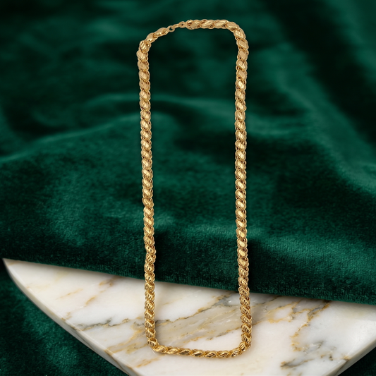 DIVYORO THICK GOLD TWISTER CHAIN