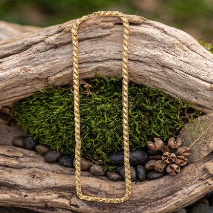 DIVYORO THICK GOLD TWISTER CHAIN