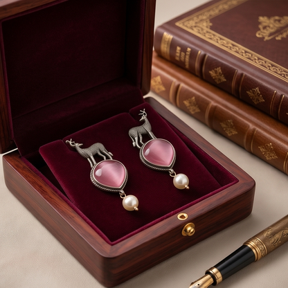DIVYORO MAJESTIC DEER MOTIF DANGLES