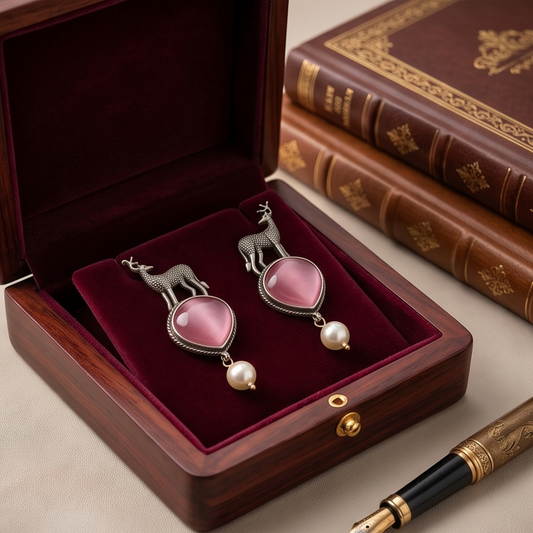 DIVYORO MAJESTIC DEER MOTIF DANGLES