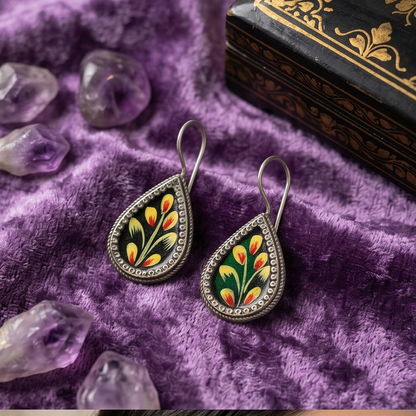 DIVYORO FLORAL HAND-PAINTED TEAR DROPS