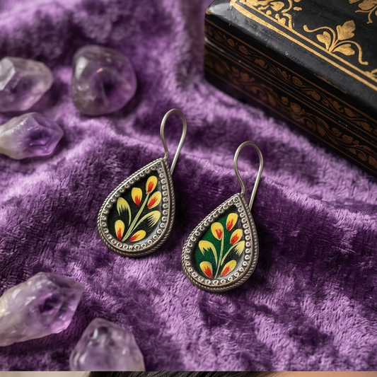 DIVYORO FLORAL HAND-PAINTED TEAR DROPS