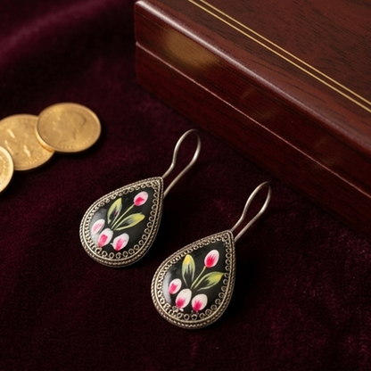 DIVYORO FLORAL HAND-PAINTED TEAR DROPS