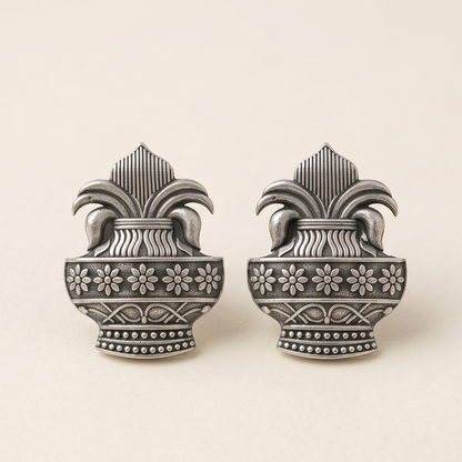 DIVYORO KALASH MOTIF SILVER STUDS