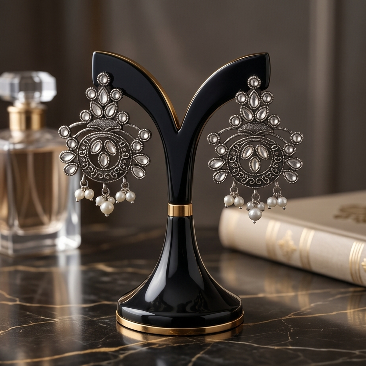 DIVYORO STATEMENT PEARL CHANDELIERS