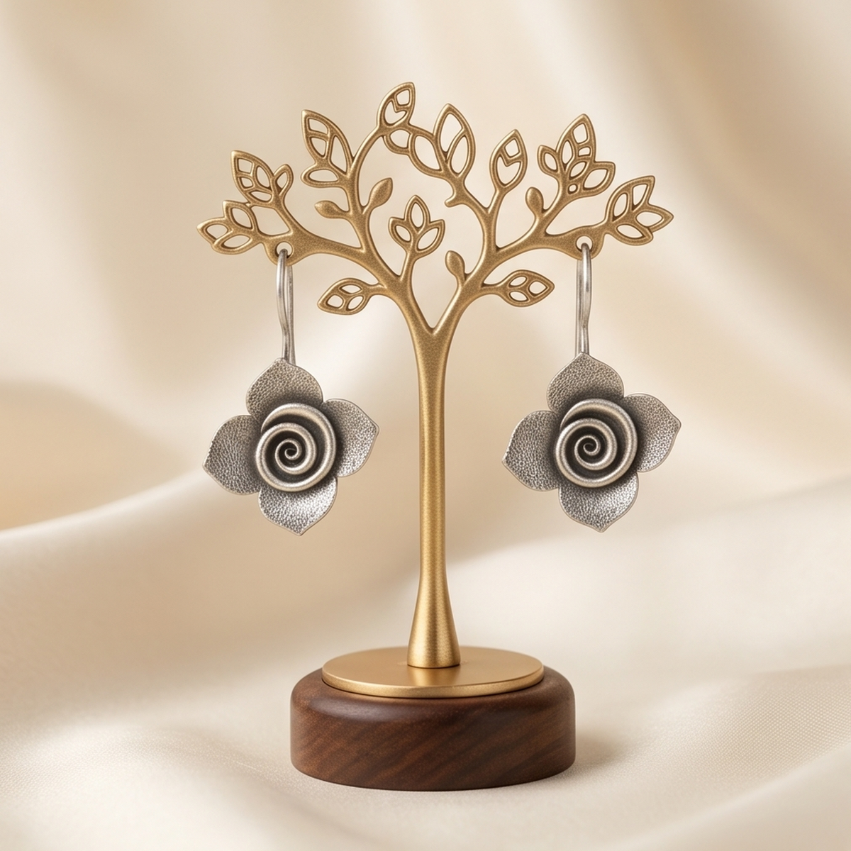 DIVYORO SILVER ROSE DROPS