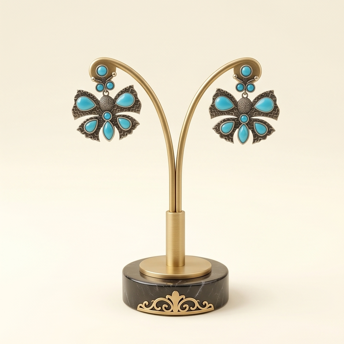 DIVYORO TURQUOISE BUTTERFLY EARRINGS