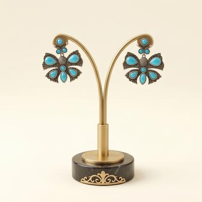 DIVYORO TURQUOISE BUTTERFLY EARRINGS