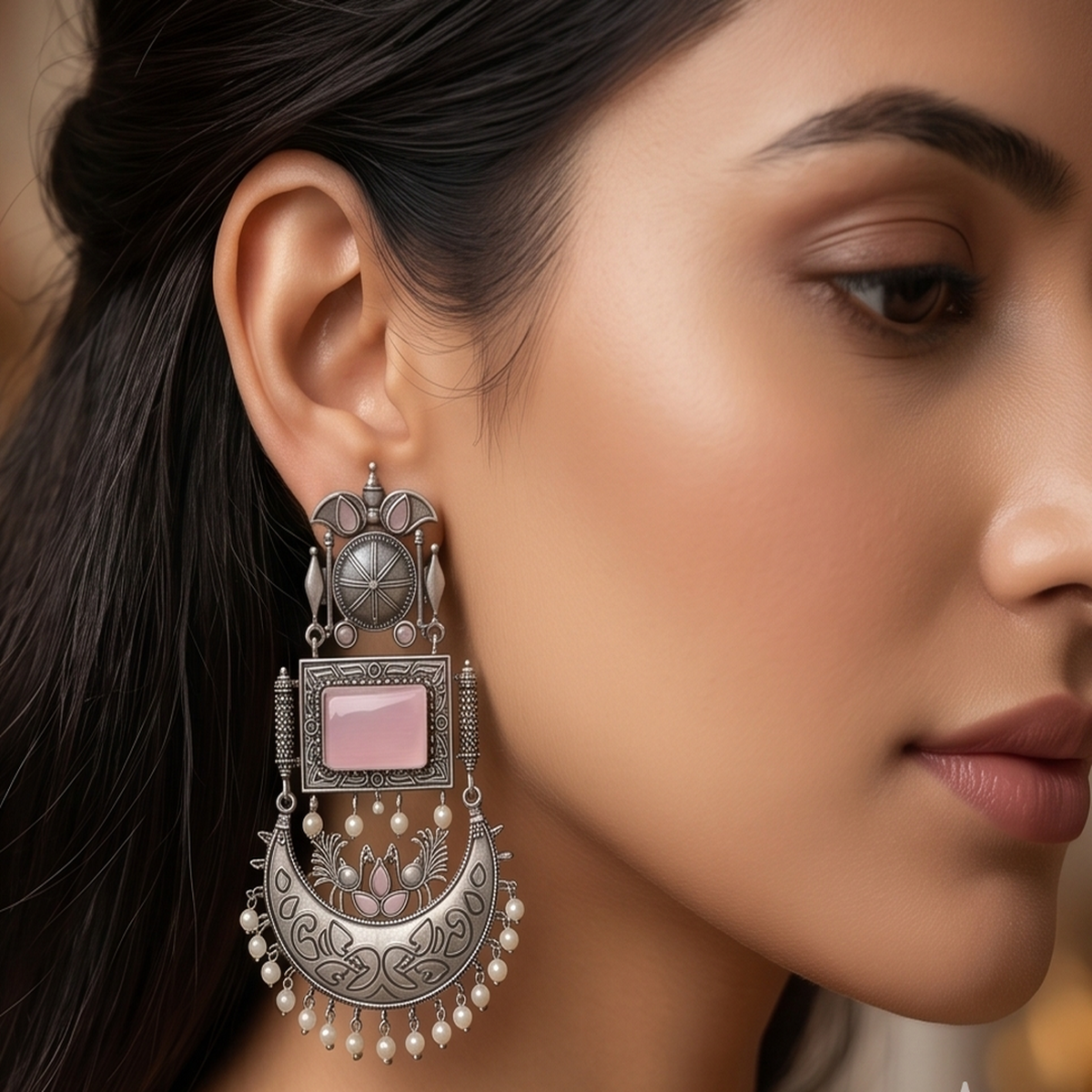 DIVYORO PINK CHANDBALI