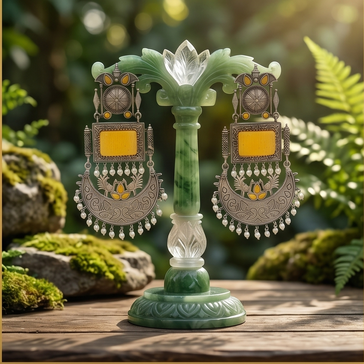 DIVYORO YELLOW CHANDBALI EARRINGS