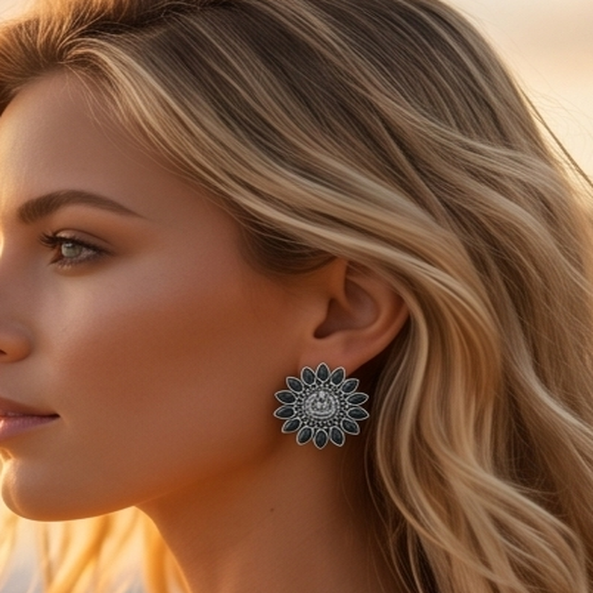 DIVYORO BLACK ONYX STUDS