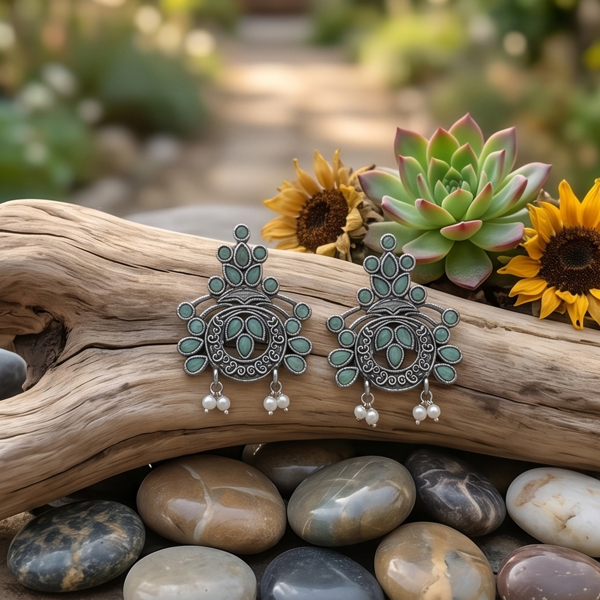 DIVYORO MINT STATEMENT CHANDELIER