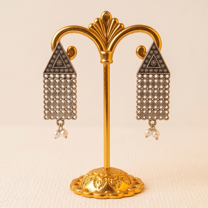 DIVYORO SILVER GEOMETRIC DROPS