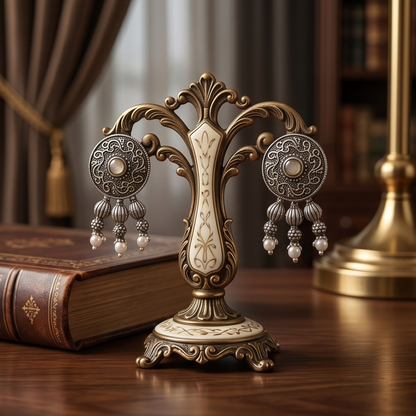DIVYORO VINTAGE MEDALLION DROPS