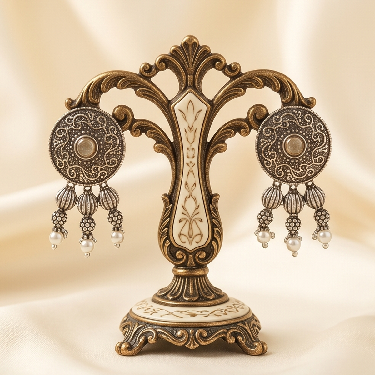 DIVYORO VINTAGE MEDALLION DROPS