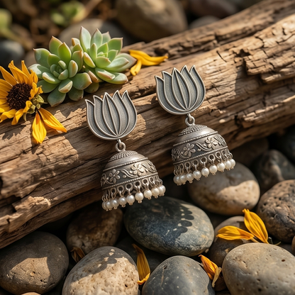 DIVYORO LOTUS MOTIF JHUMKA